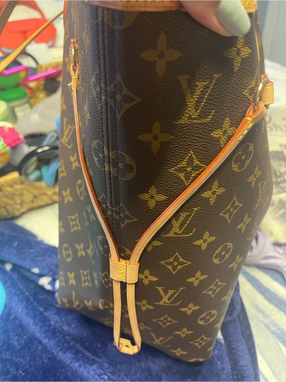 Louis Vuitton Monogram Canvas Drawstring Tote - Brown/Tan